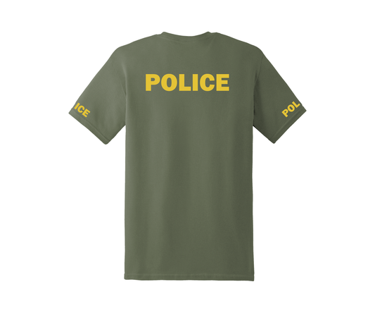 Military Green with Mustard Everyday Basic T-shirt Express Design