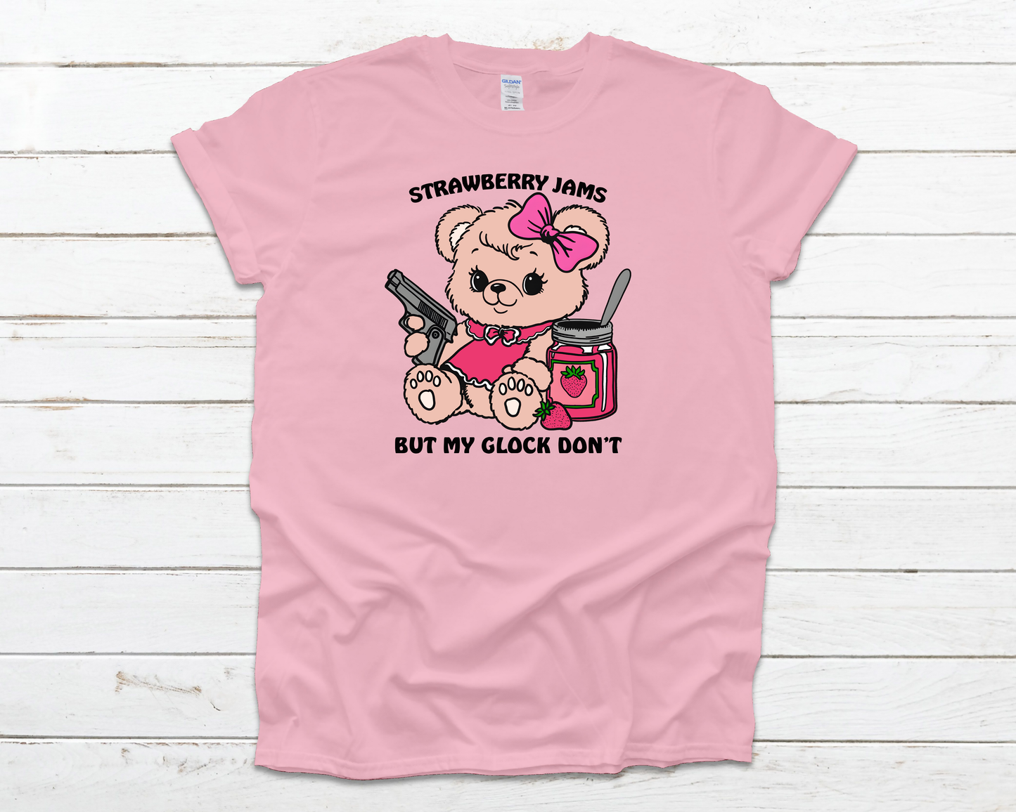 Strawberry Jams Everyday Basic Graphic T-Shirt