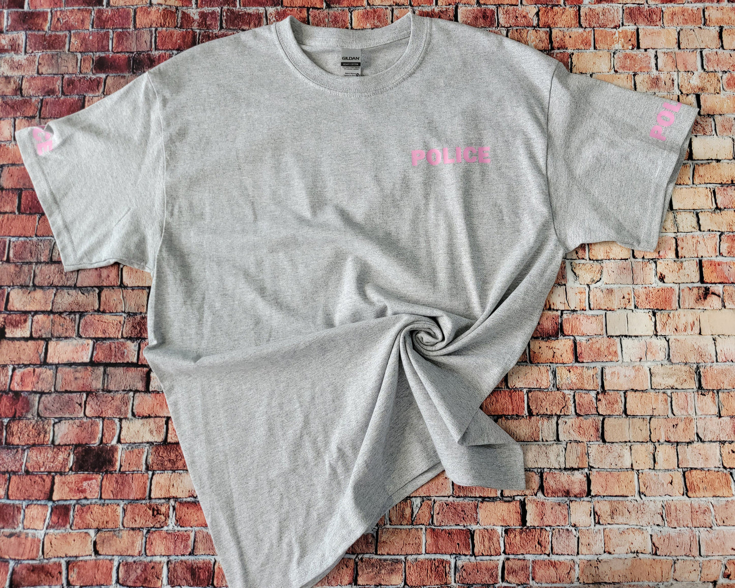 Sport Gray with Bubblegum Pink Everyday Basic T-shirt Express Design