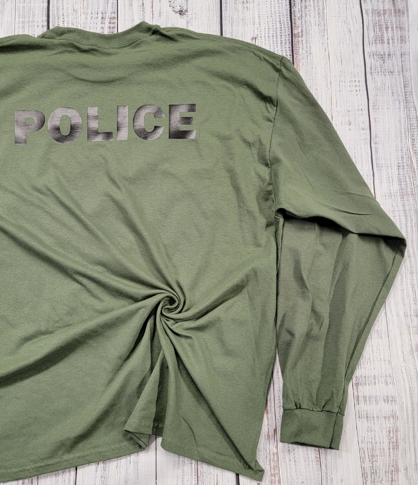 Military Green with Black Everyday Basic Long Sleeve Express Design