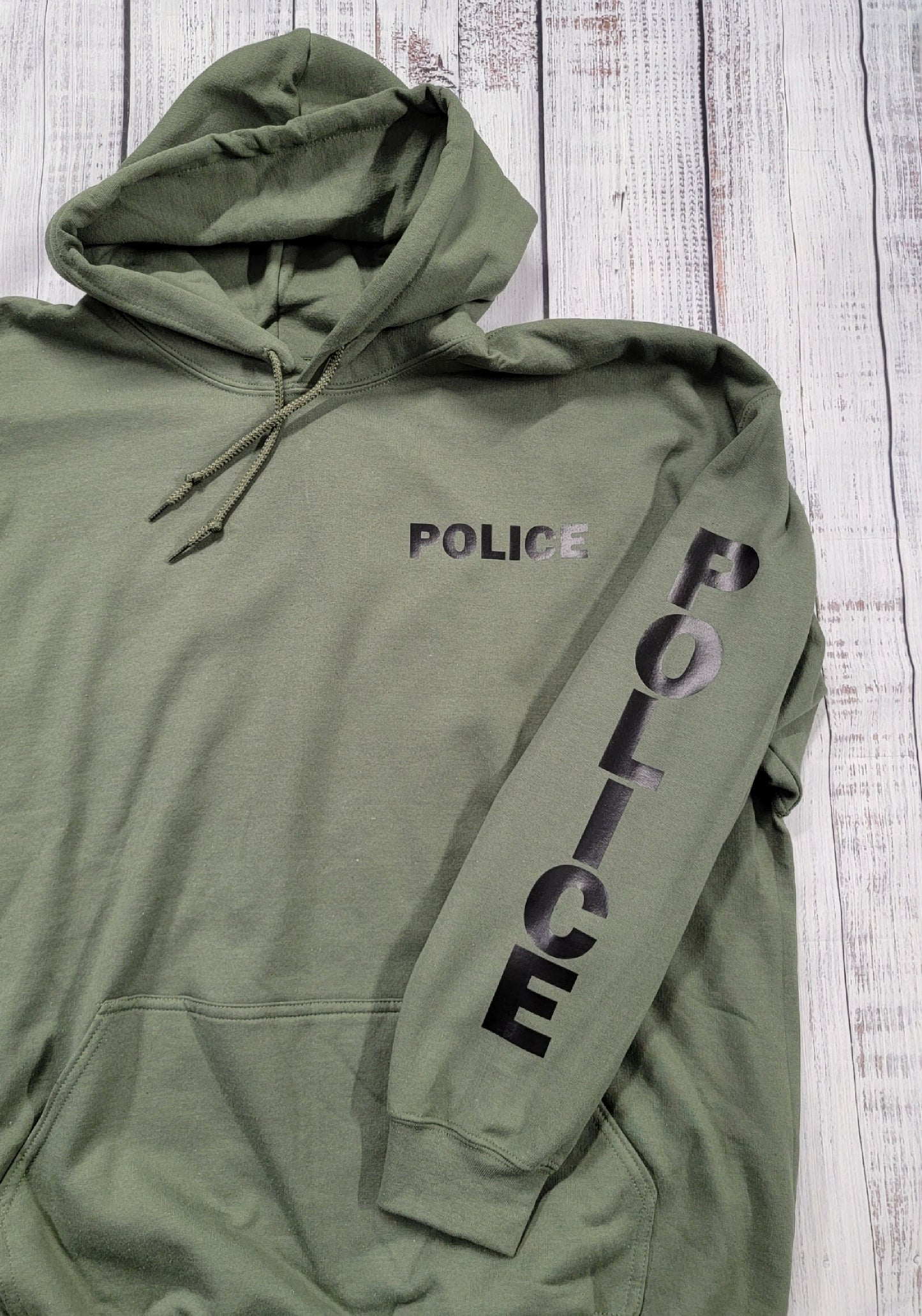 Military Green with Black Everyday Heavy Blend Hoodie Express Design